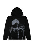 Pleasures graphic-print zip-up hoodie