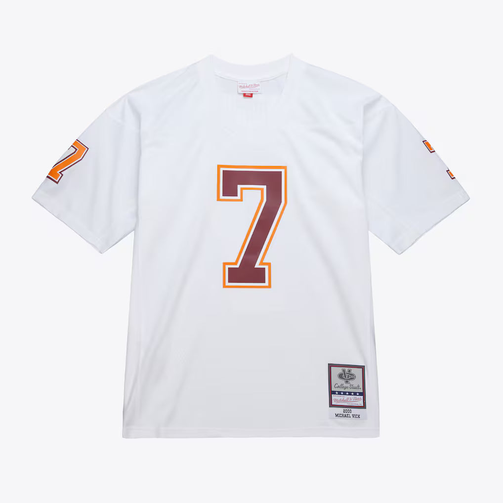 M&N NCAA Virginia Tech Hokies 2000 Michael Vick White Jersey